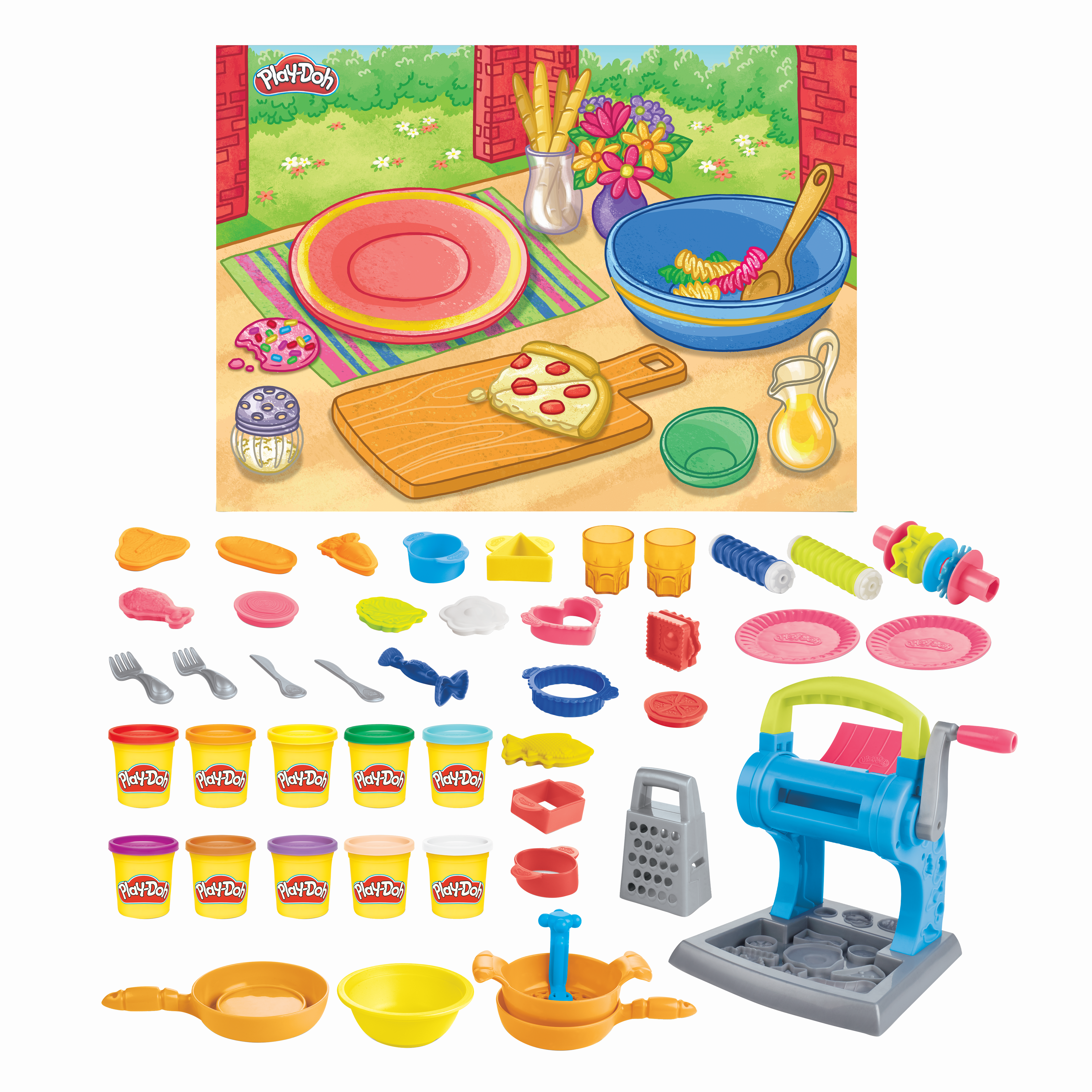 ほぼ新品!! 1stプレス!! ARTISTRY ORIGINAL Play-Doh Pasta Dinner Playset, Kitchen Playset with Kitchen